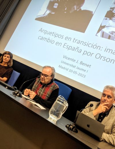 Transiciones ibéricas 2023 (UCM). Carla Baptista, Rafael Tranche y Vicente Benet