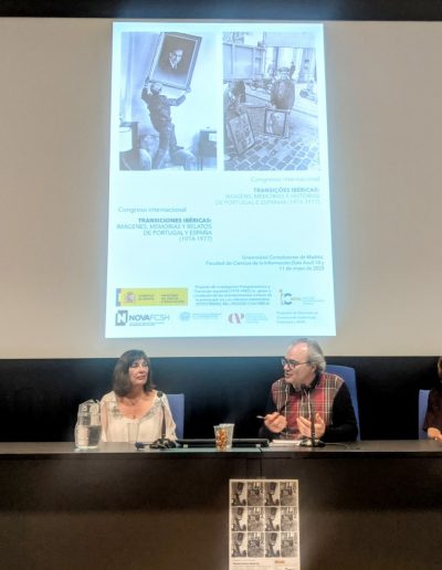Transiciones ibéricas 2023 (UCM). Vicente Benet, Josefina Martínez, Rafael Tranche y Carla Baptista
