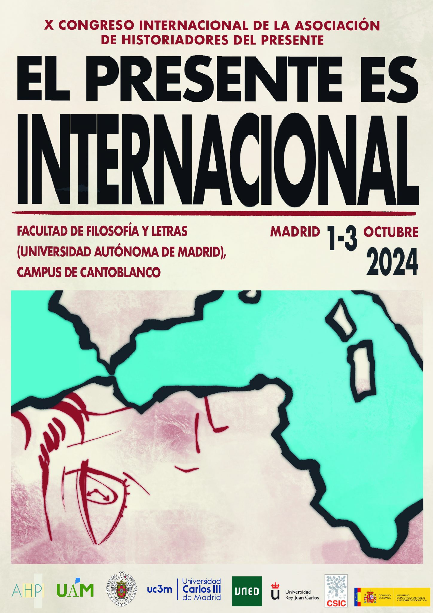 cartel congreso historiadores del presente. Madrid 2024