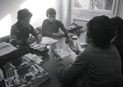 En la redacción de la revista Opción